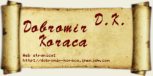 Dobromir Koraca vizit kartica